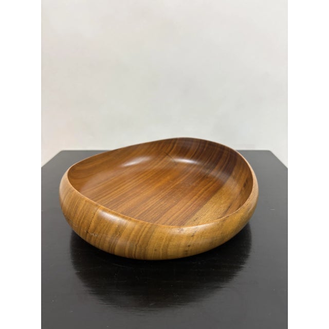 Mid-Century Modern Handmade Teak Bowl, Westphalia, Germany, 1960s For Sale - Image 3 of 10