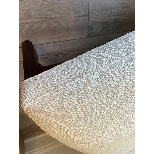 Baker Furniture Company Vintage Barbara Barry for Baker Cream Upholstered Slipper Chair For Sale - Image 4 of 10