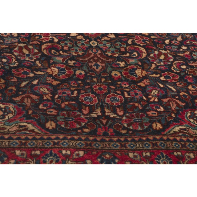 Early 20th Century Antique Persian Sarouk Rug, 03'05 X 04'11 For Sale - Image 5 of 10