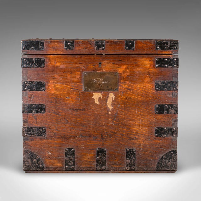 Victorian 1880's Antique Fitted Silver Chest For Sale - Image 3 of 12