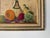 Green 1970s Frances Heller “Fruit and Wine” Still Life Oil on Canvas Board Painting, Wood Framed For Sale - Image 8 of 10