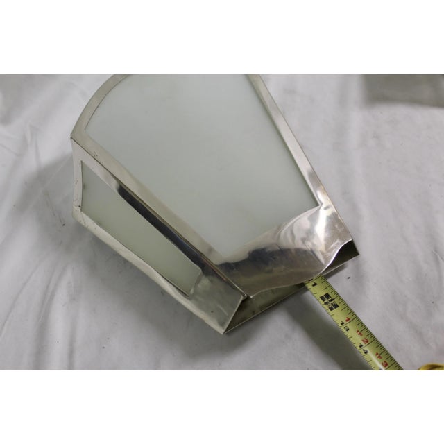 Silver 1990s Mid-Century Modern Silver Sconces - a Pair For Sale - Image 8 of 12