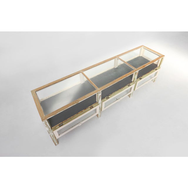 Large Antique Rustic Oak Display Case, 1890s For Sale - Image 11 of 18
