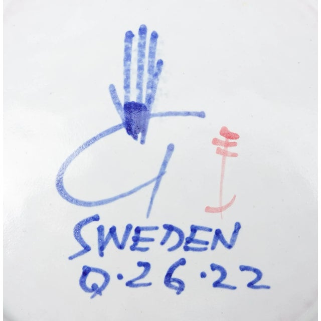 Stig Lindberg Gustavsberg Sweden Mid Century Modern Leaf Art Pottery Bowl Dish For Sale - Image 9 of 10