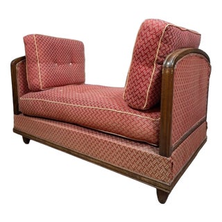 Art Deco Convertible Bench in Walnut Veneer, 1940s For Sale