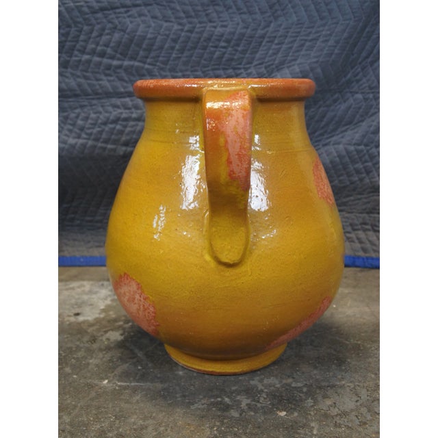 Antique French Ochre Terracotta Olive Oil Jar Jug Amphora Vase Vessel For Sale - Image 6 of 12