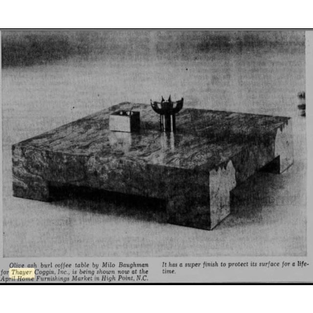 1970s Attributed to Milo Baughman for Thayer Coggin Large Burlwood Coffee / Cocktail Table For Sale - Image 16 of 16