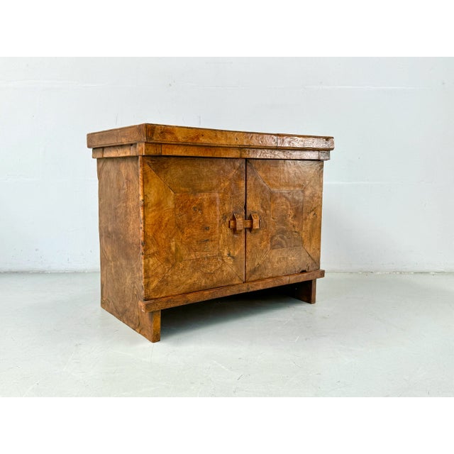 Brutalist French Brutalist Burl Wood Cabinet, 1970s For Sale - Image 3 of 13