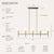 This 5-light linear chandelier features a warm brass finish and a clean, elongated silhouette that brings timeless...