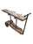 Industrial 1990s Handcrafted Raw Edge Cedar Wood Industrial Cart For Sale - Image 3 of 11