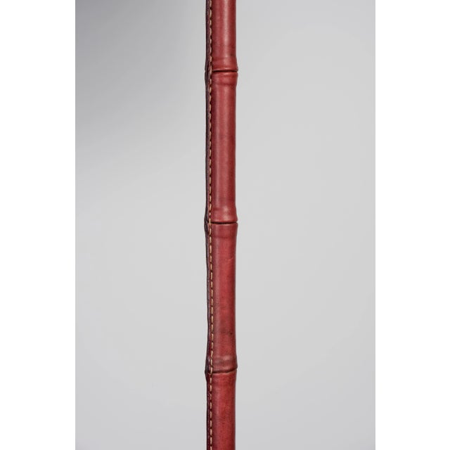 Mid-Century Modern Leather Floor Lamp by Jacques Adnet, 1950s For Sale - Image 3 of 9