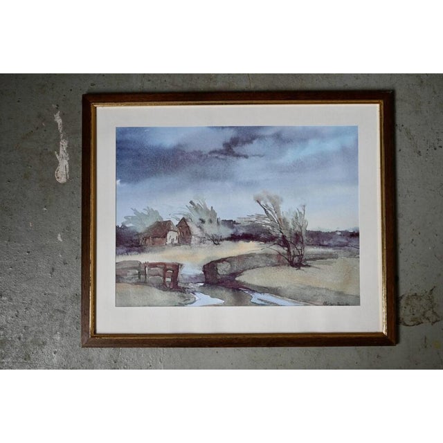 Joseph Müller Pauly, Landscapes, 1970s, Watercolors, Framed, Set of 3 For Sale - Image 11 of 16