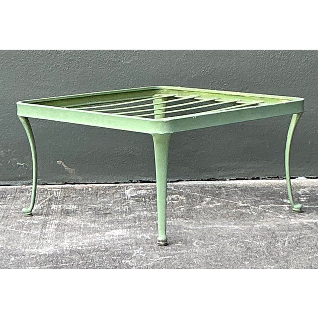 Vintage Boho Brown Jordan “Florentine” Ottoman For Sale - Image 9 of 10