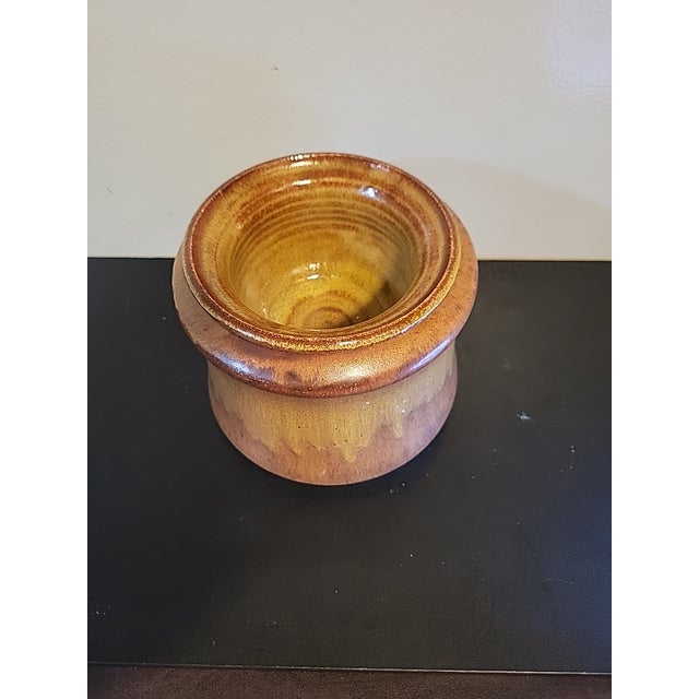 Contemporary Gourmet Studio Pottery Chip Dip Serving Crock For Sale - Image 3 of 12