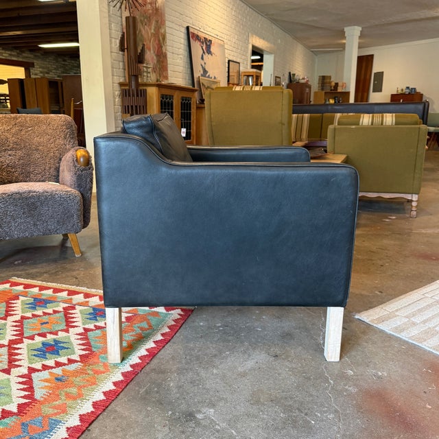 Mid 20th Century Danish Mogensen 2421 Style Leather Club Chair For Sale - Image 6 of 6