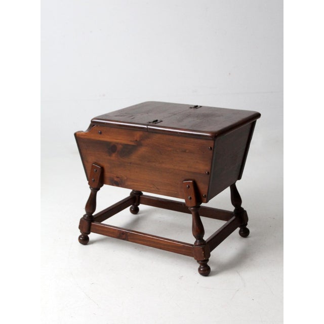 Mid-Century Colonial Revival Magazine Rack End Table For Sale - Image 17 of 18