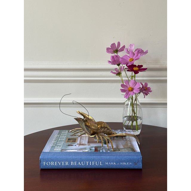 Metal Vintage Brass Shrimp Figure For Sale - Image 7 of 7