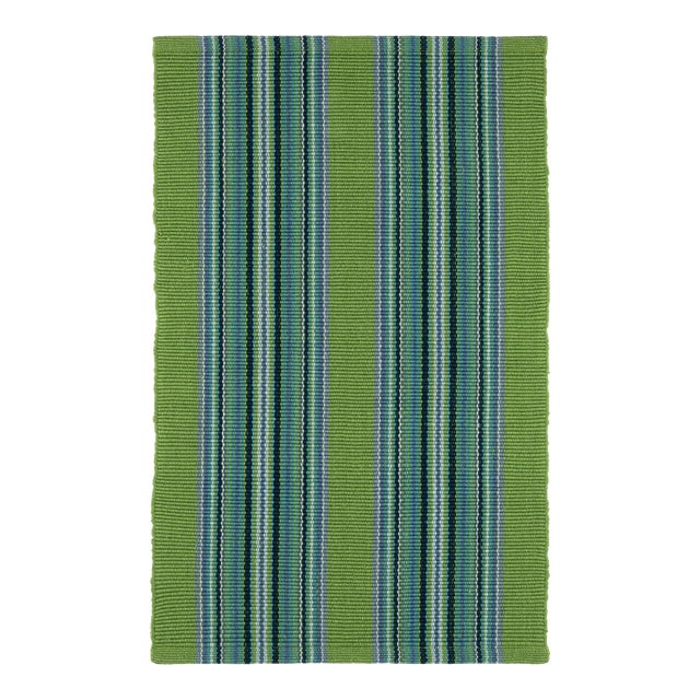 Dash & Albert by Annie Selke Road Runner Green Indoor/Outdoor Rug, 10 ...
