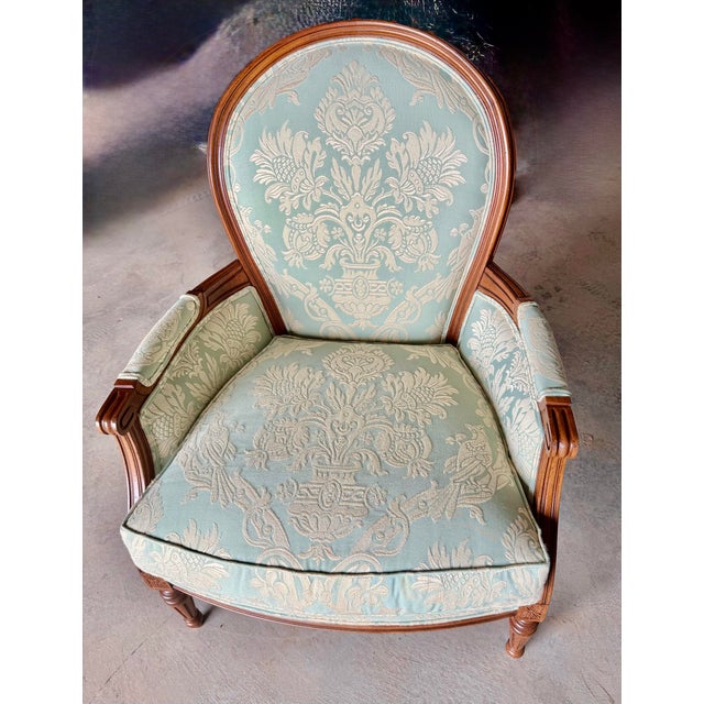 Late 19th Century Louis XVI Style Berger’e Armchair For Sale - Image 12 of 12
