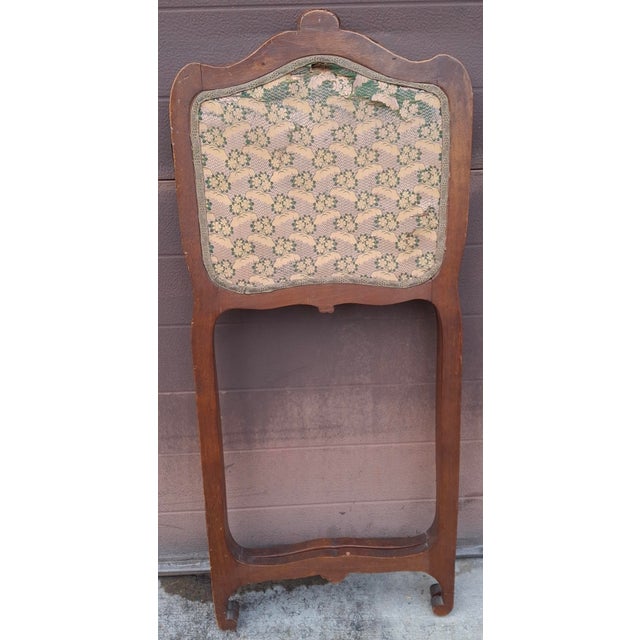 Brown Early 20th Century Louis XV Style Carved Walnut Two-Fold Small Screen For Sale - Image 8 of 10
