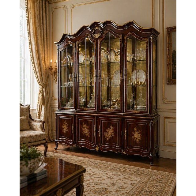 This show stopper China cabinet by Union National is in flawless condition. The gilt detailing makes it come to life along...