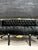 Black Gothic Black Velvet Sofa With Hand-Applied Gold Leaf Frame For Sale - Image 8 of 9