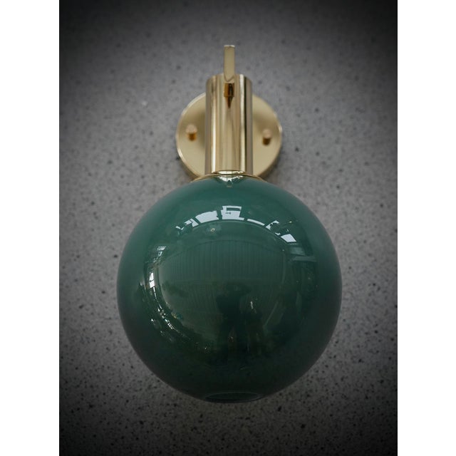 Mid-Century Modern Murano Art Glass and Brass Wall Light, 2000 For Sale - Image 3 of 10