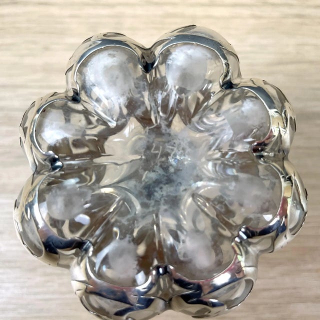 Glass Antique Circa 1893 Alvin Fine Sterling Overlay Perfume Bottle For Sale - Image 7 of 9