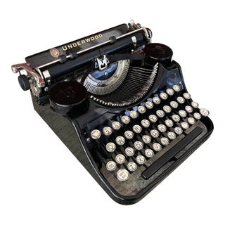 Vintage 1930s Underwood 4 Bank F Model Portable Typewriter/Case - Works! For Sale