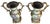 Rococo Vintage Ormolu Rococo Ceramic Urns With Floral Motif- A Pair For Sale - Image 3 of 15