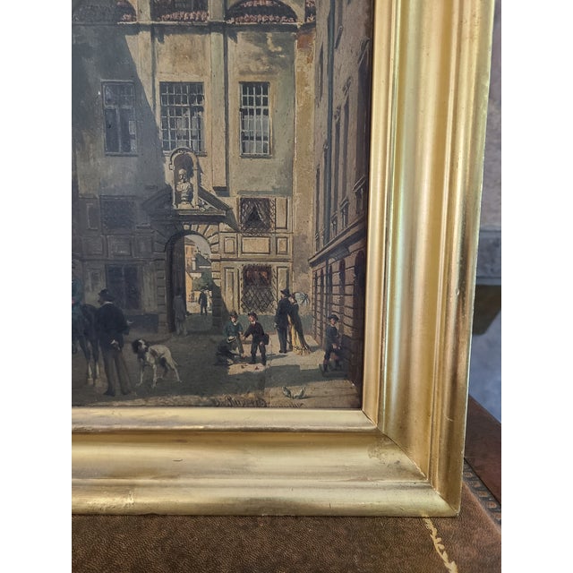 Otto Von Ruppert Antique Oil Painting Munich Germany Architectural Cityscape For Sale - Image 10 of 12