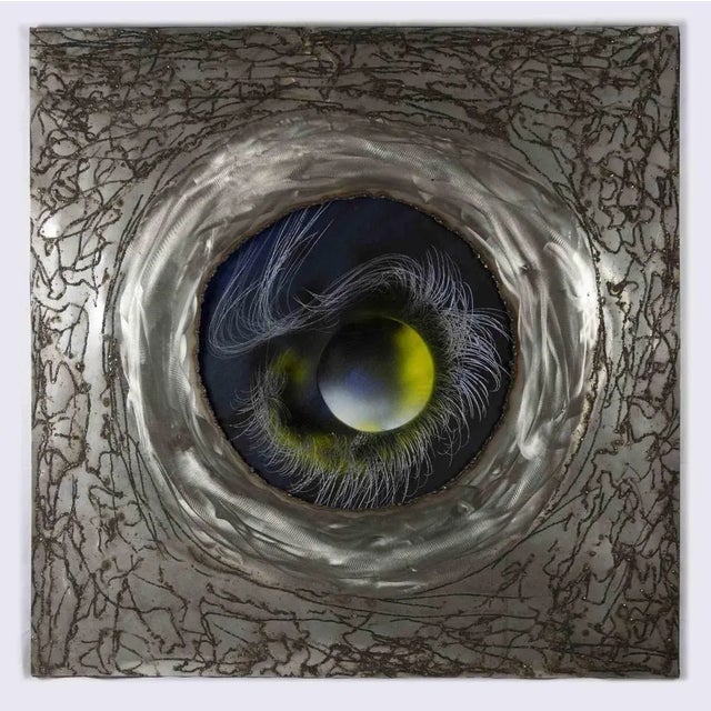 Lunar Fantasy, Original Mixed Media on Canvas, Late 20th Century For Sale - Image 3 of 4