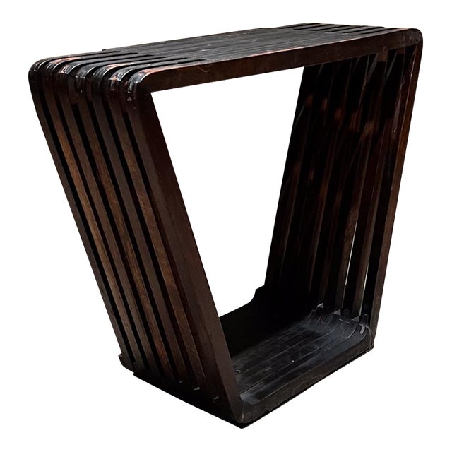 1940s Old Rustic Solid Mahogany Slat Table For Sale