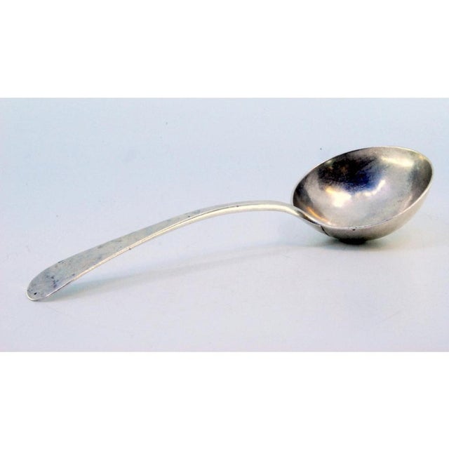 Silver Sauce Spoon with Handle For Sale - Image 6 of 8