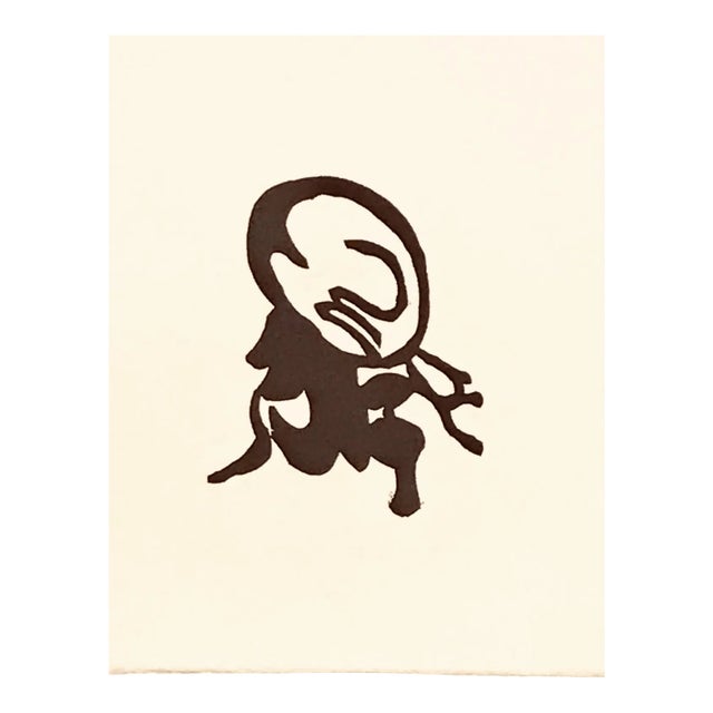 Jean Arp Woodcut Untitled C7 Published 1982 For Sale