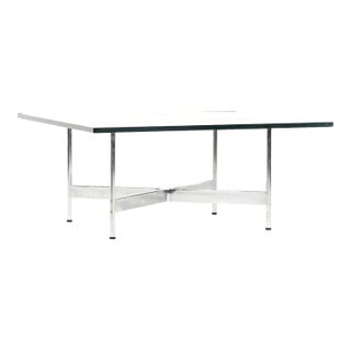 Laverne International Mid Century Chrome and Glass Coffee Table For Sale