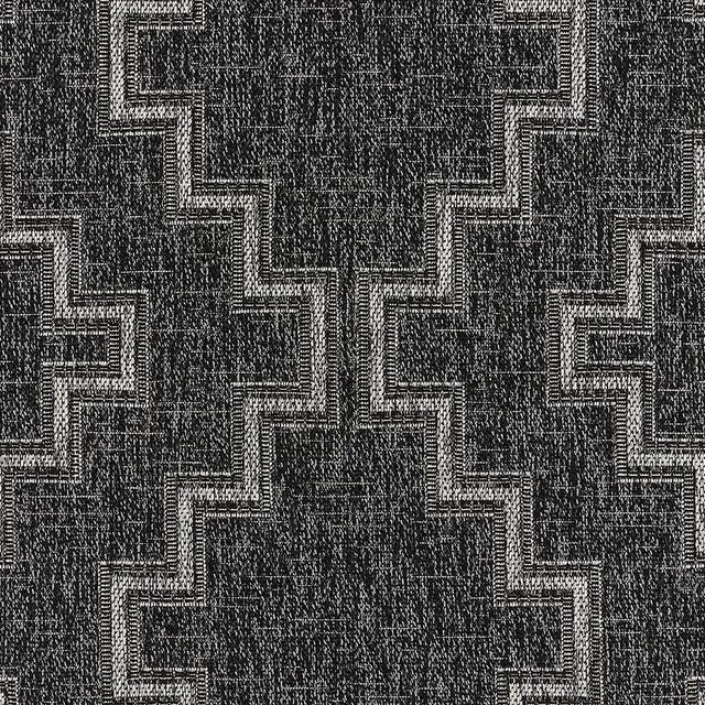 Momeni Contemporary Indoor/Outdoor Hampton Fog Rug in Black, 3'3" x 5' For Sale - Image 9 of 10
