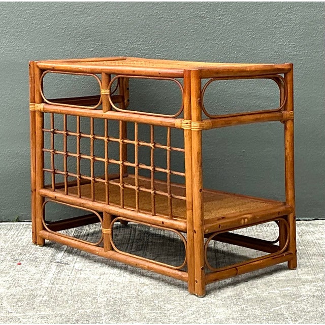 Vintage Grid Rattan Sideboard For Sale - Image 11 of 12