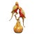 Late 20th Century Gilt Bronze Cloisonné Enamel Parrot Incense Burner on Gourd Base For Sale