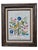 Vintage Handcrafted Crewel Bird and Botanical Textile Art Framed