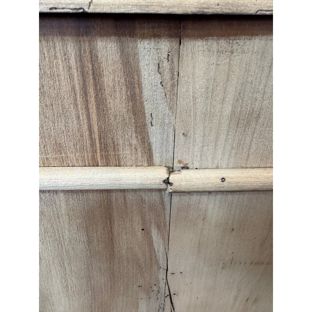 Antique French Bleached Oak Marble Top Chest C. 1890 For Sale - Image 9 of 16