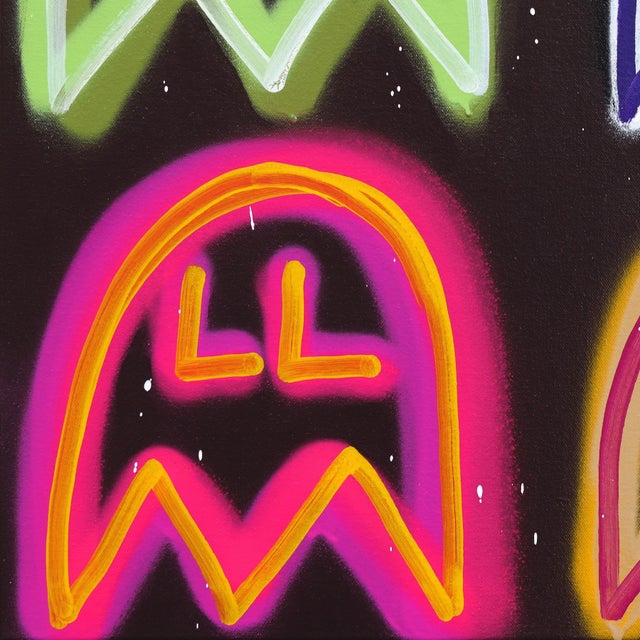 Gamer for Life - Original Multicolor Pop Art Mixed Media Painting on Canvas by Amber Goldhammer For Sale - Image 4 of 9