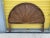Late 20th Century Faux Bamboo Arch Wooden Wicker King Size Headboard For Sale - Image 5 of 5