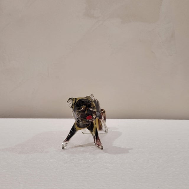 Black 20th Century Tiger Figurine in Murano Glass, Italy, 1970s For Sale - Image 8 of 13