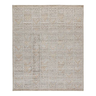 Rug & Kilim’s Scandinavian Rug Indoor/Outdoor Rug With Gray Geometric Pattern - 5x7 For Sale