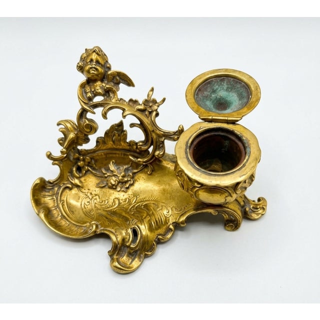 Bring Old World European elegance to your desk or library with this exceptional late 19th-century Austro-German cast brass...