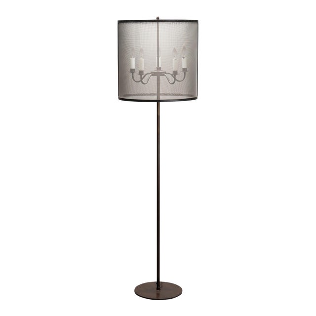 Mesh Candelabra Floor Lamp by José Esteves, France For Sale
