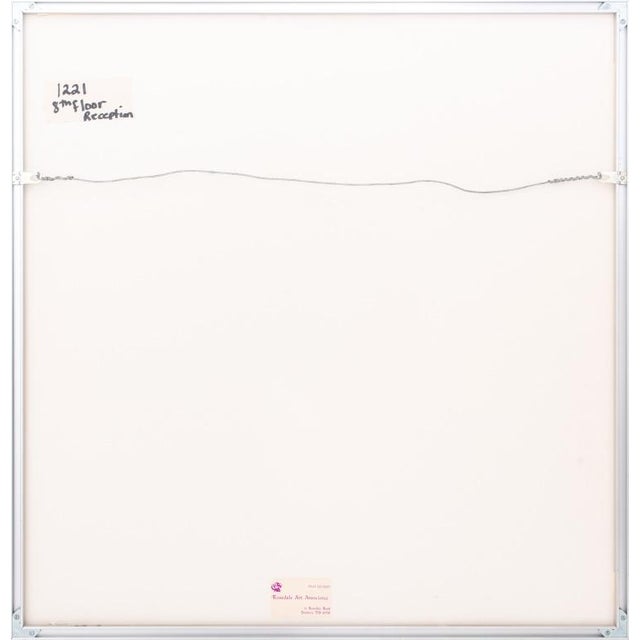 1970s Larry Zox Abstract Composition in Salmon Pochoir For Sale - Image 5 of 5