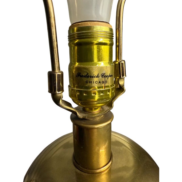 Metal Large Frederick Cooper Ginger Jar Lamps With Brass Hardware - A Pair For Sale - Image 7 of 7