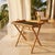 Bring timeless resort style to your home with this vintage faux tortoiseshell bamboo folding tray table featuring a...